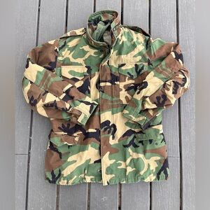VTG 1999 Golden MFG Co M-65 Woodland Field Camo Cold Weather Parka Men’s Medium